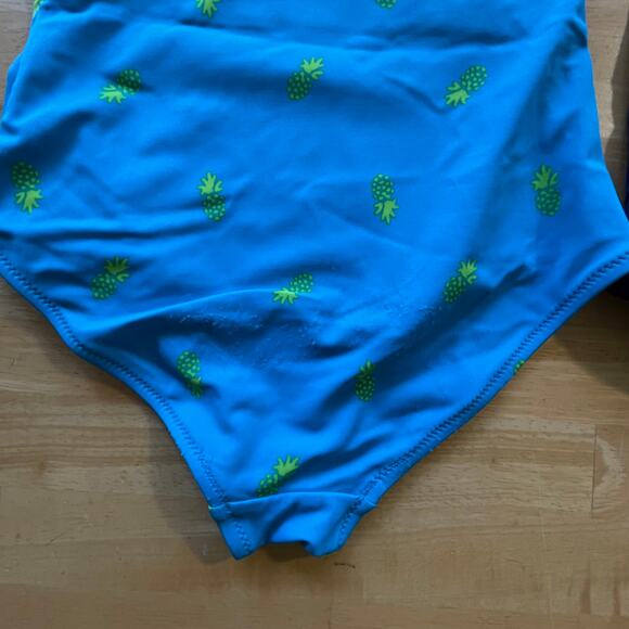 Girls Swimsuits Blue Rainbows Pinapples Amazon Essentials XS (5) Good Condition - Picture 8 of 11